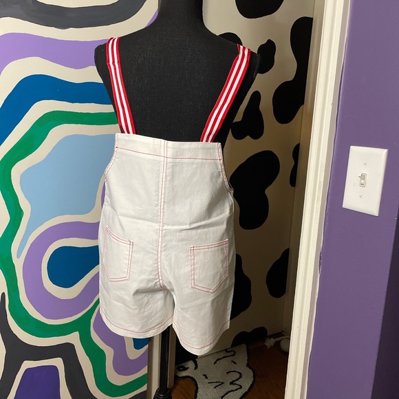 White & Red Overalls - Picture 3 of 7